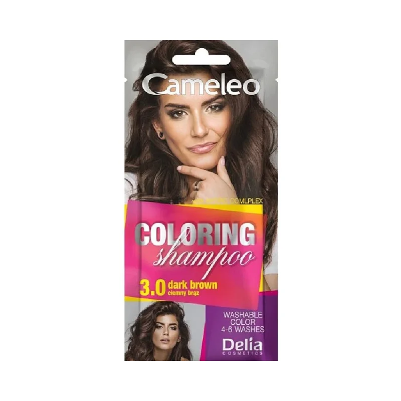 Delia Cameleo Оцветяващ шампоан саше, 3.0 Dark Brown - ДЕЛИА