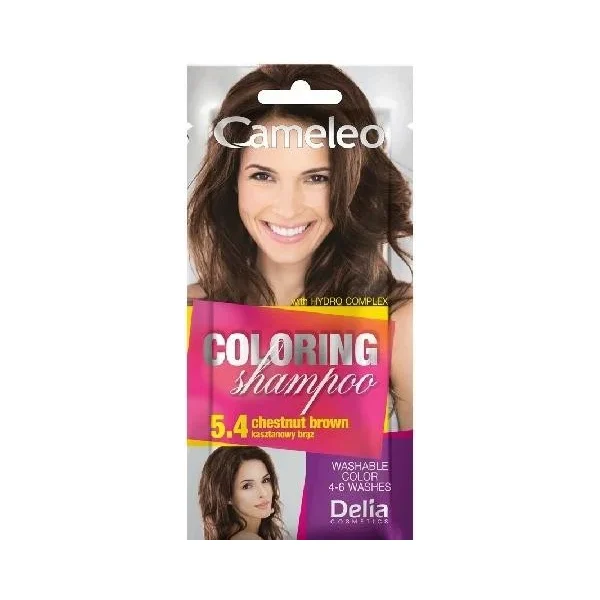 Delia Cameleo Оцветяващ шампоан саше, 5.4 Chestnut Brown - ДЕЛИА
