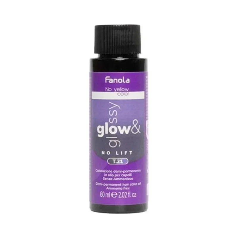 Fanola No Yellow Color Оцветяваща крем боя-тонер Glow & Glossy, T.21