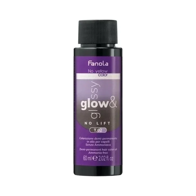 Fanola No Yellow Color Оцветяваща крем боя-тонер Glow & Glossy, T.02