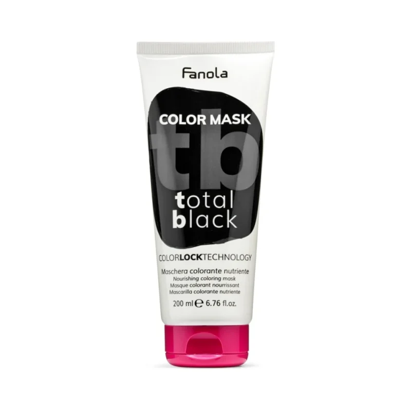 Fanola Color Mask Цветна подхранваща и хидратираща маска, Total Black