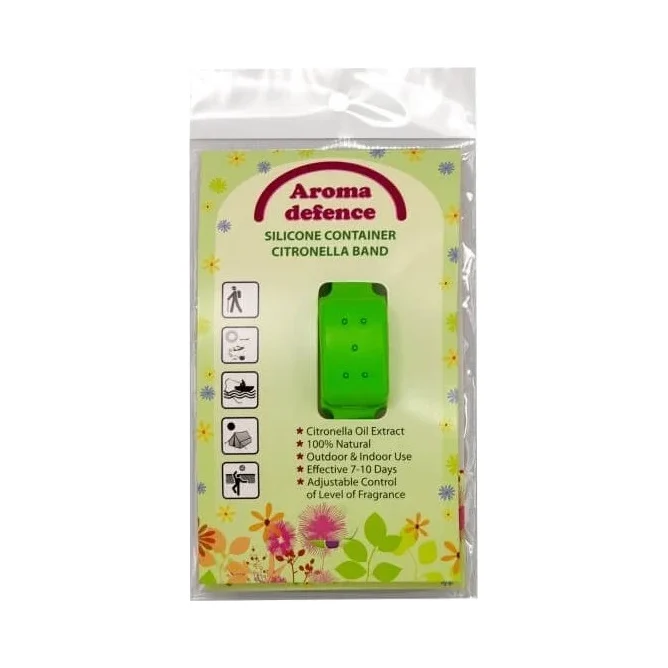 Репелентна гривна, с аромат на цитронела, 1 брой, Aroma Defence, асортимент