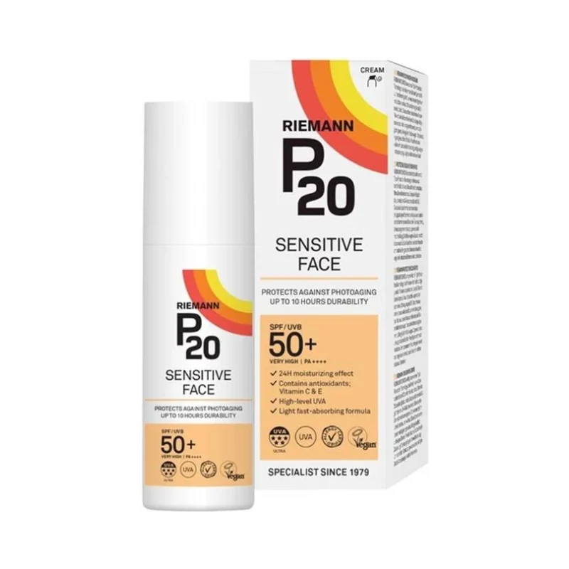 Sensitive Face Слънцезащитен крем за лице, SPF50+