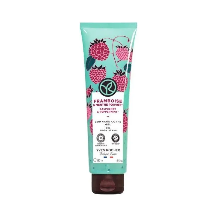 Yves Rocher Bain Nature Ексфолиант за тяло, малина и мента - Yves Rocher
