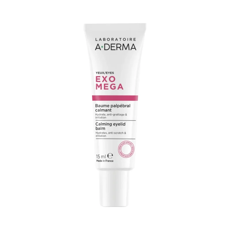 A-Derma Exomega Успокояващ околоочен балсам при реактивни клепачи