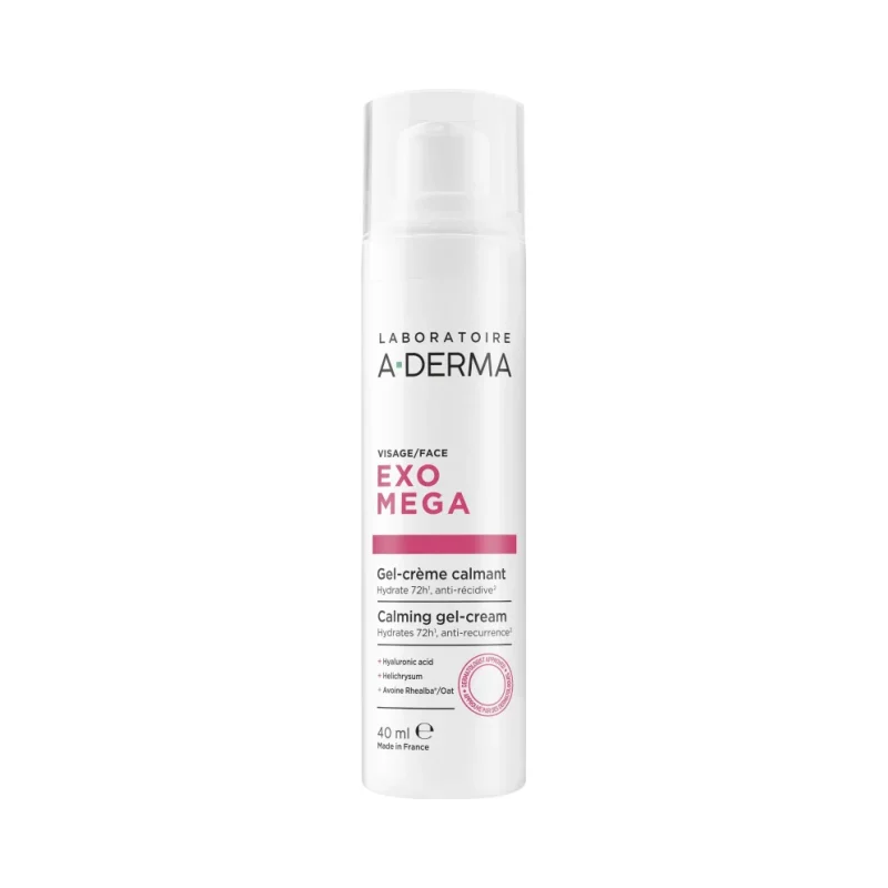 A-Derma Exomega Успокояващ и хидратиращ гел-крем за лице