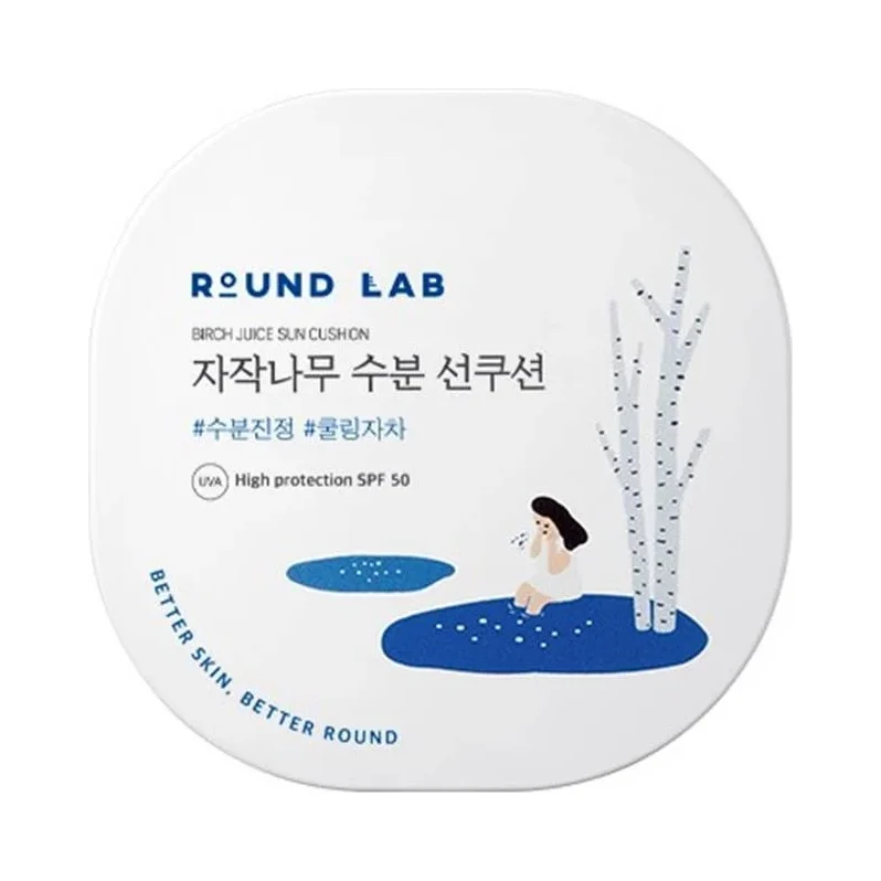 Round Lab Birch Juice Слънцезащитен къшън с брезов сок, SPF50+ - Round Lab