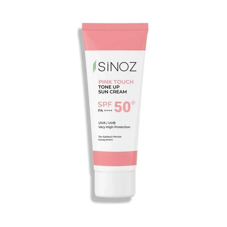 Sinoz Слънцезащитен крем за лице с корегиращ ефект Pink Touch, SPF50+