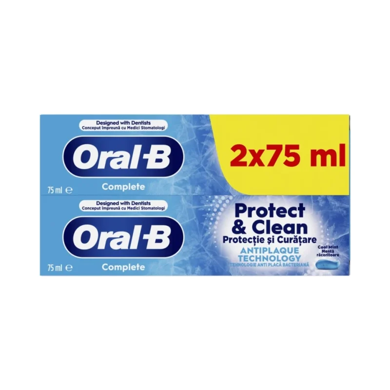 Oral-B Паста за зъби Complete Protect & Clean, 2 x 75 ml