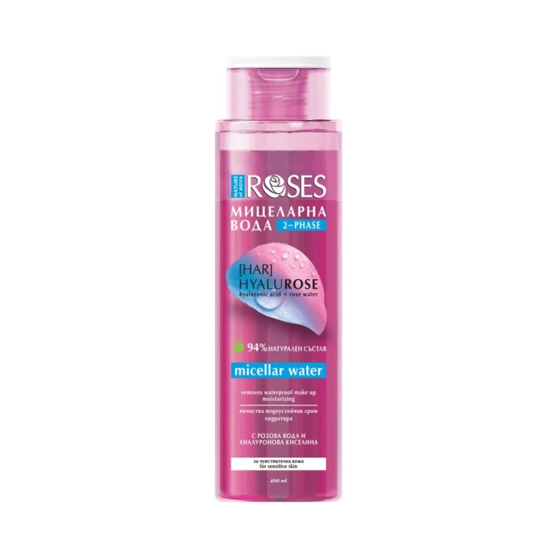 Nature of Agiva Roses Двуфазна мицеларна вода Hyalurose