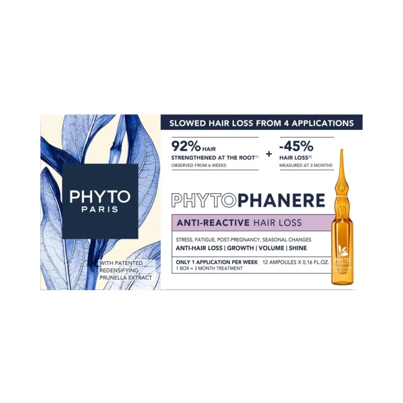 Phyto Phytophanere Tерапия против реактивен косопад, 12 x 5 ml