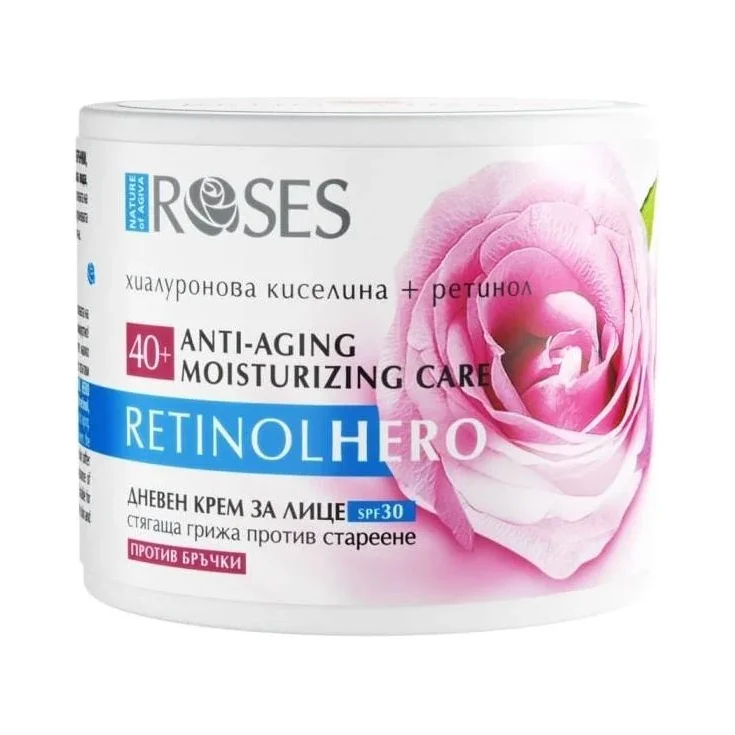 Nature of Agiva Roses Крем за лице и деколте против бръчки Retinol Hero, SPF30