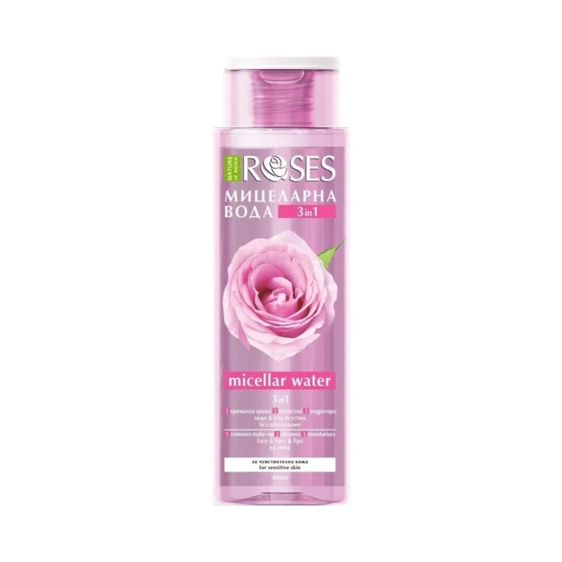 Nature of Agiva Roses Мицеларна вода за чувствителна кожа 3 в 1