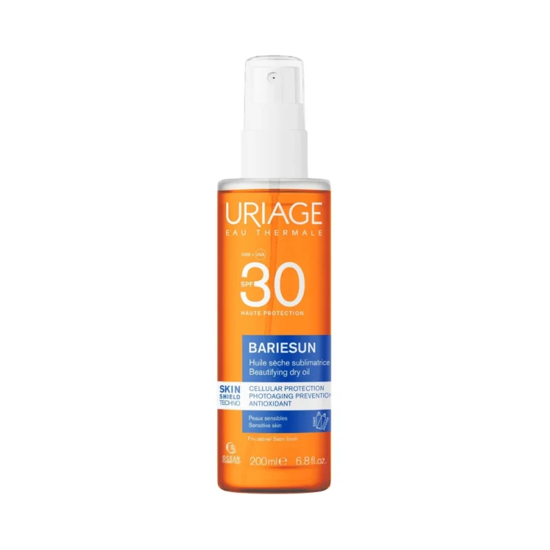 Uriage Bariesun Разкрасяващо сухо олио за кожа и коса, SPF30