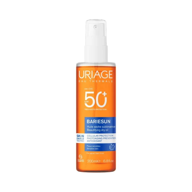 Uriage Bariesun Разкрасяващо сухо олио за кожа и коса, SPF50+