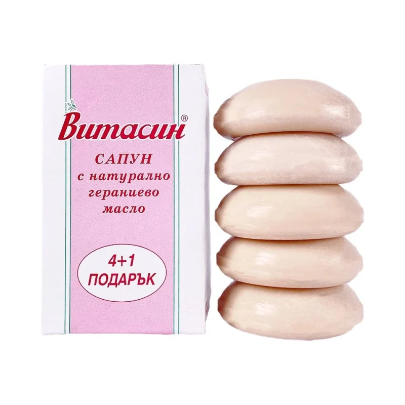 Vitassin Сапун с гераниево масло, 4 + 1 броя