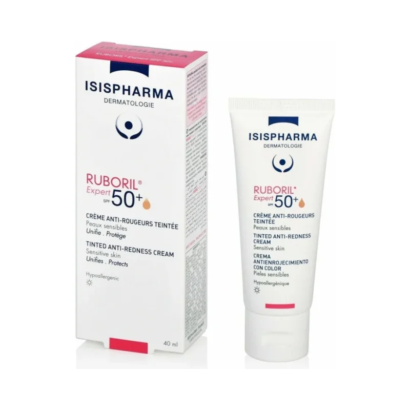 Isis Pharma Оцветен крем за лице против розацея Ruboril Expert, SPF50+