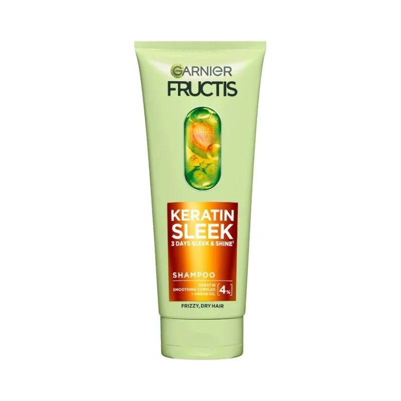 Garnier Fructis Keratin Sleek Шампоан за суха и непокорна коса