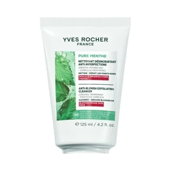 Yves Rocher Pure Menthe Почистващ ексфолиант за черни точки