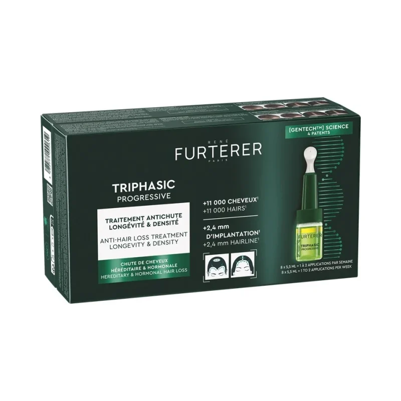 René Furterer Triphasic Ампули против прогресивен косопад, 8 x 5.5 ml