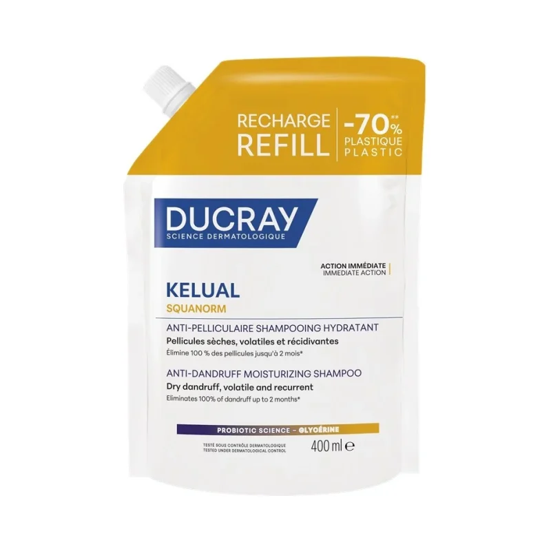 Ducray Kelual Squanorm Шампоан против сух пърхот, пълнител