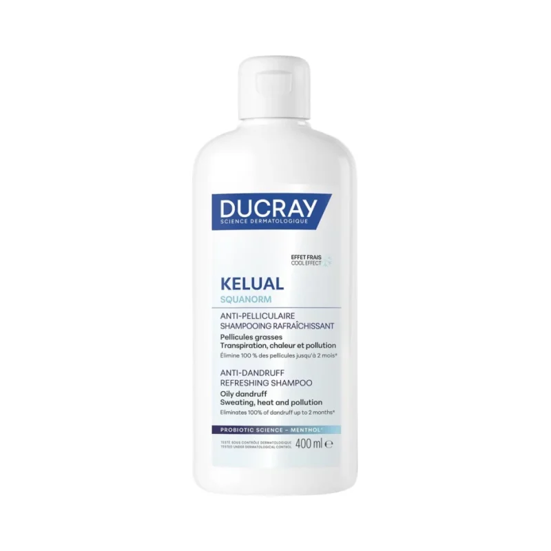 Ducray Kelual Squanorm Освежаващ шампоан против мазен пърхот