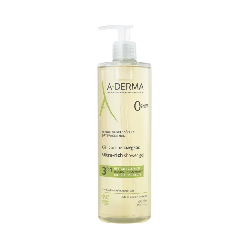 A-Derma Essentiel Care Свръхобогатен душ гел