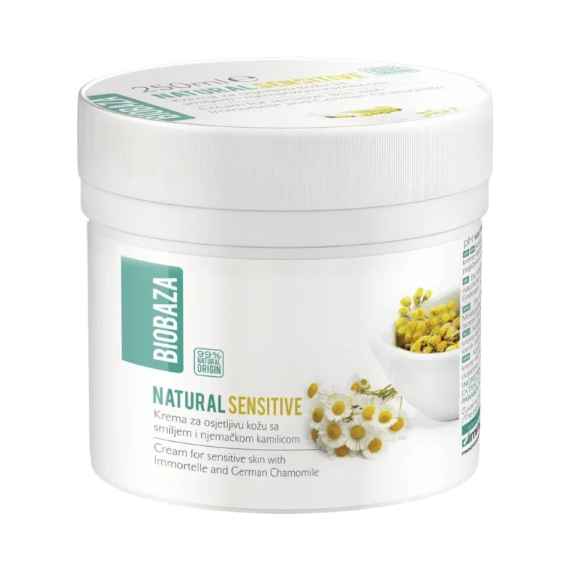 Biobaza Крем за чувствителна кожа с лайка и безсмъртниче Natural Sensitive