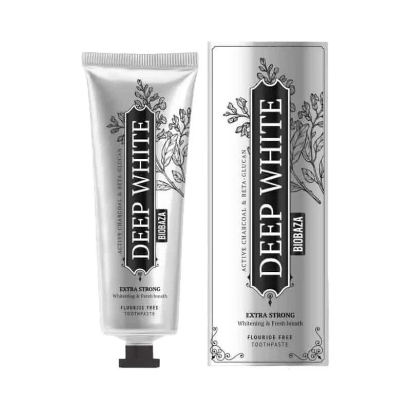 Biobaza Deep White Паста за зъби с активен въглен Extra Strong
