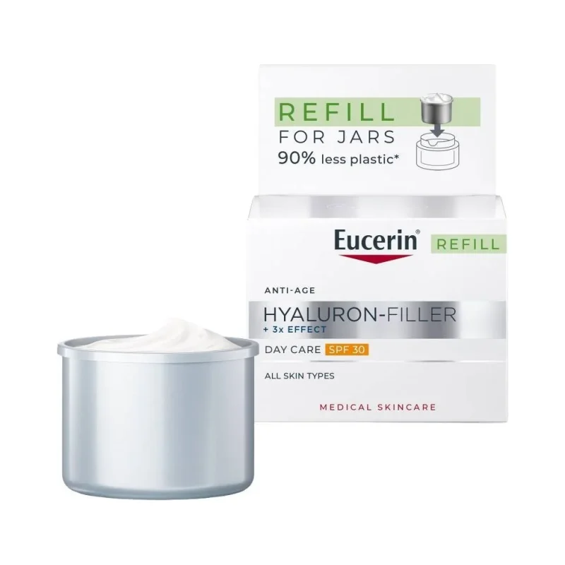 Eucerin Hyaluron-Filler Дневен крем за всеки тип кожа, SPF30, пълнител
