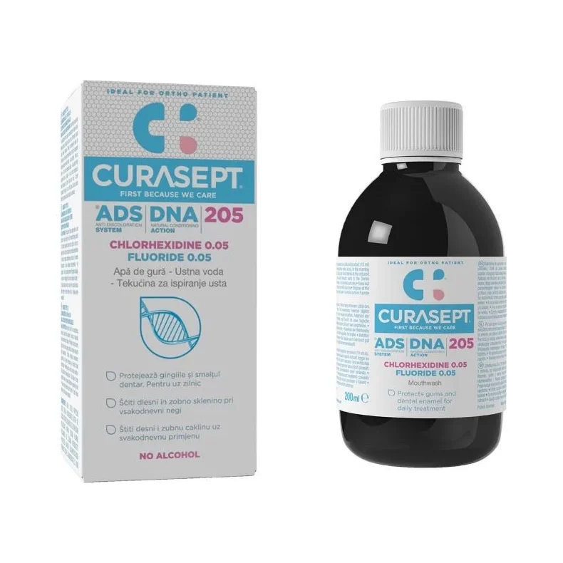 Curasept ADS DNA 205 Вода за уста с 0.05% хлорхексидин