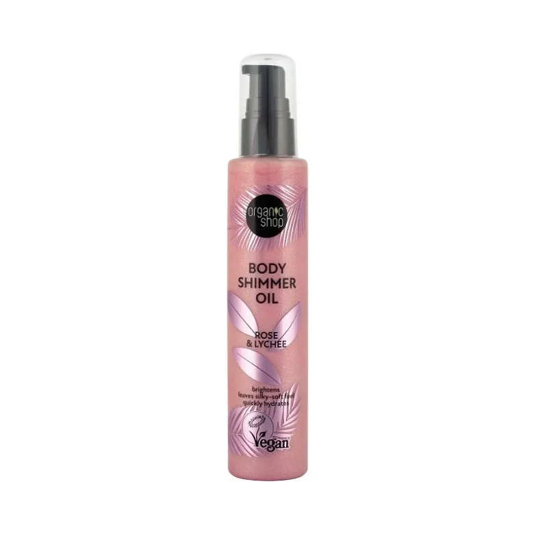 Organic Shop Блестящо масло за тяло Rose & Lychee