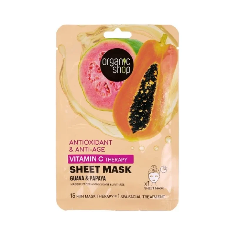 Organic Shop Лист маска за лице Guava & Papaya