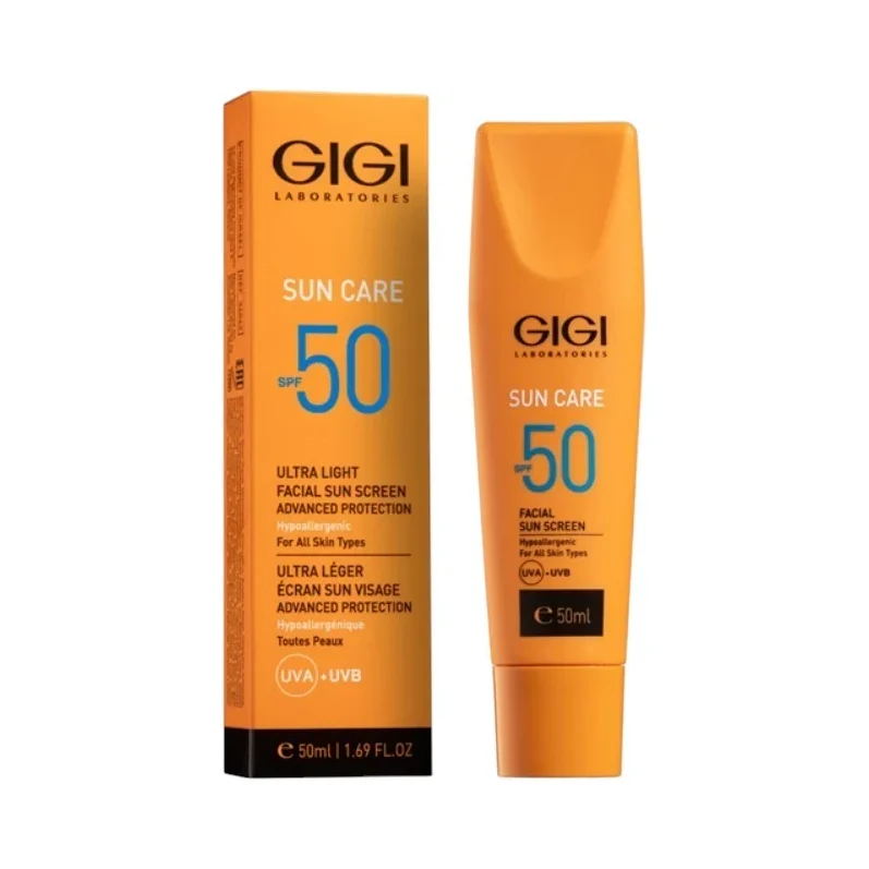 GIGI Sun Care Овлажняващ слънцезащитен флуид за лице, SPF50