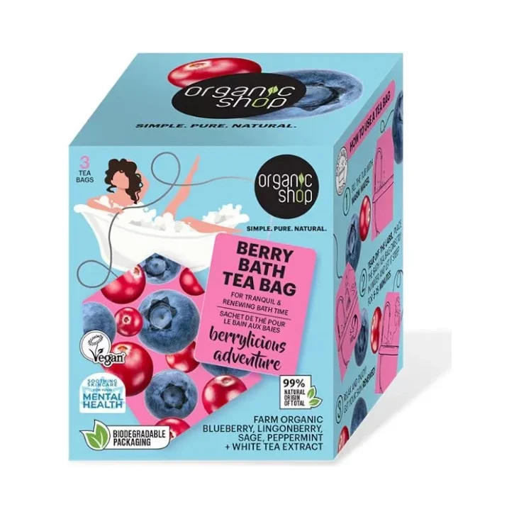 Organic Shop Ароматни пакетчета за вана Berrylicious adventure, 3 x 50 g