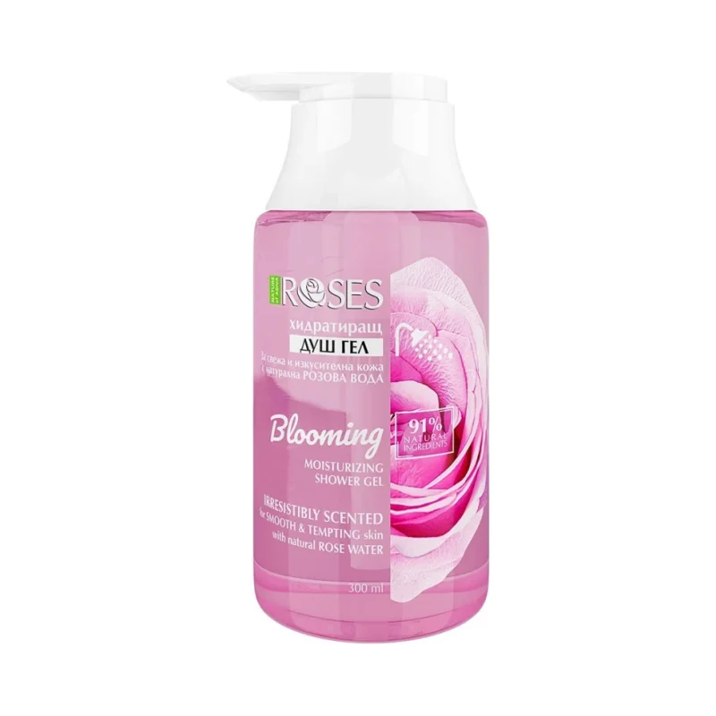 Nature of Agiva Roses Хидратиращ душ гел Blooming, с помпа