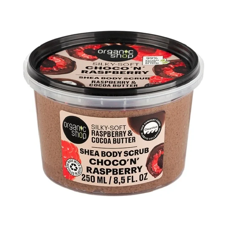 Organic Shop Скраб за тяло Choco'n'Raspberry, Raspberry & Cocoa
