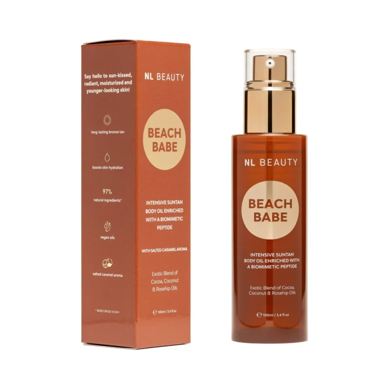 NL Beauty Олио за тяло за по-бърз тен Beach Babe, Salted Caramel