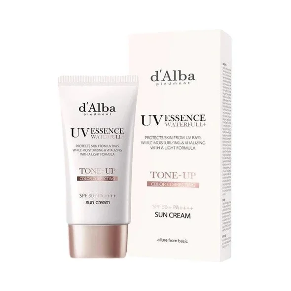 D'Alba Слънцезащитен крем за лице Waterfull Tone-up, SPF50+