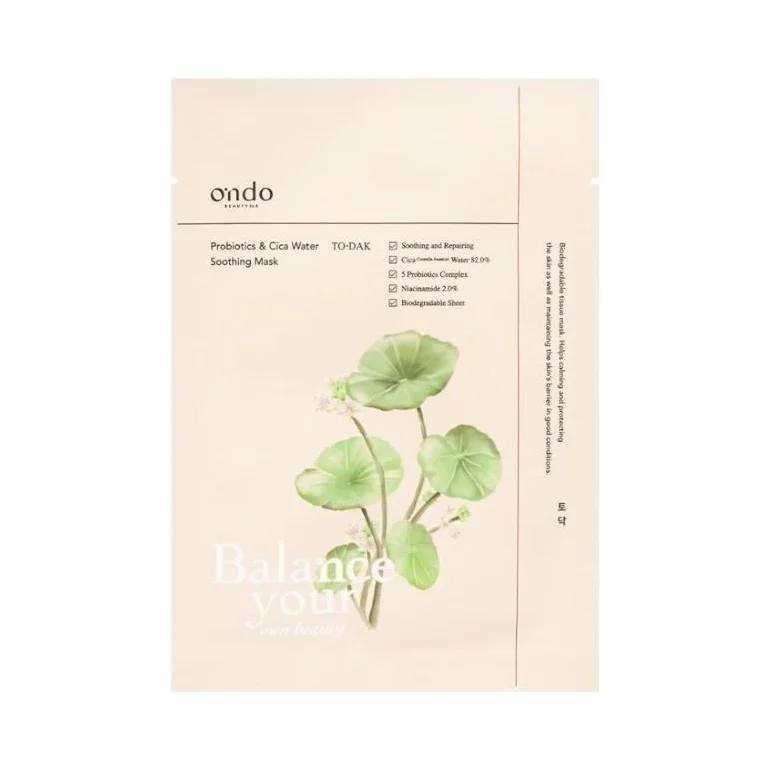 Ondo Beauty 36.5 Успокояваща лист маска Probiotics & Cica Water