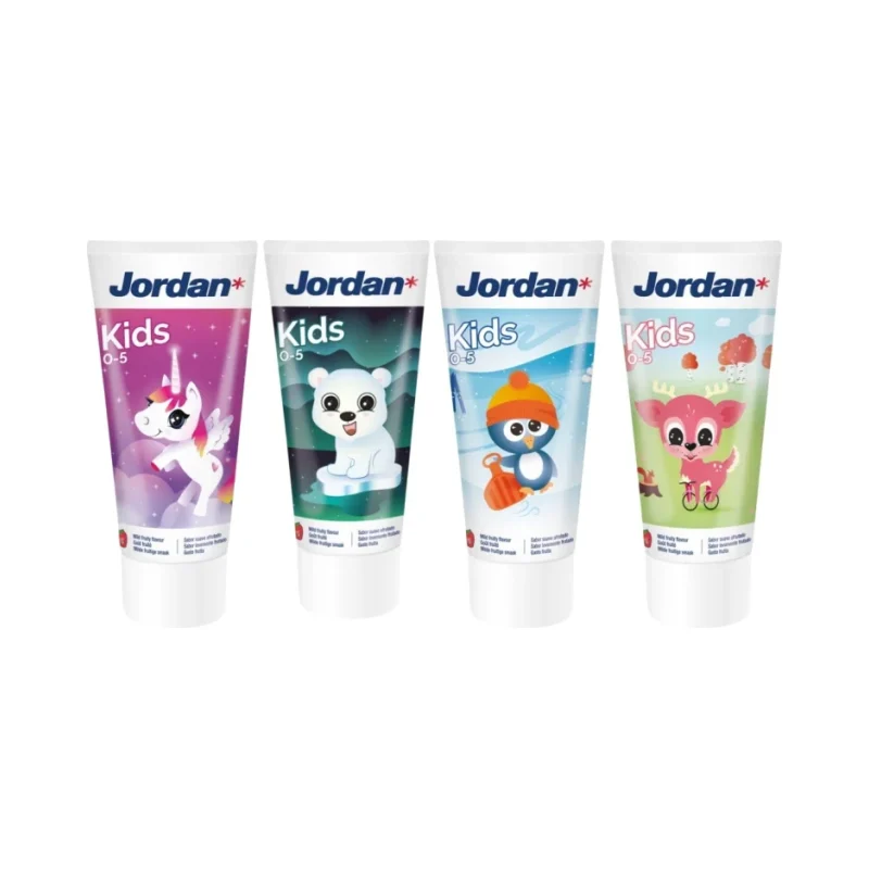 Jordan Детска паста за зъби Kids, 0-5 години, асортимент
