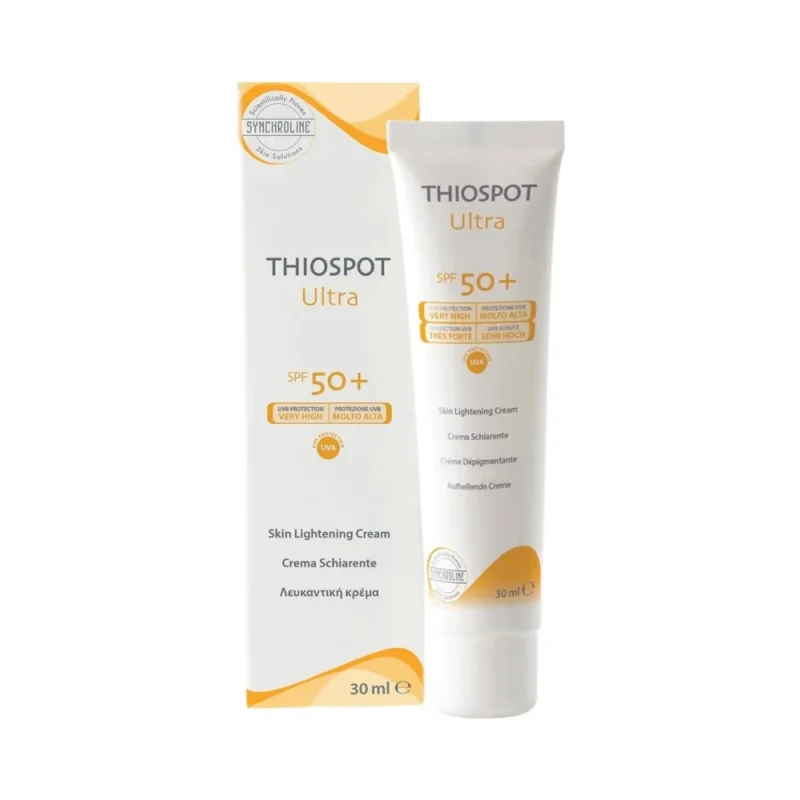Synchroline Thiospot Депигментиращ крем за лице и тяло Ultra, SPF50+
