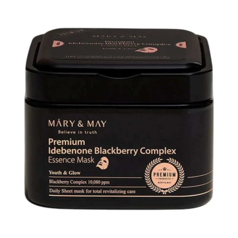 Mary&May Лист маски за лице с комплекс от идебенон и къпини, 20 броя