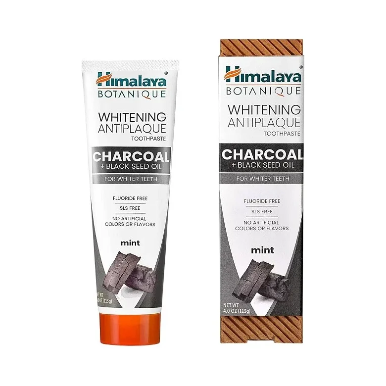 Himalaya Botanique Избелваща паста за зъби срещу плака, с въглен и черен кимион