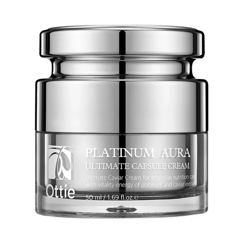 Ottie Platinum Aura Подмладяващ крем за лице с черен хайвер и платина