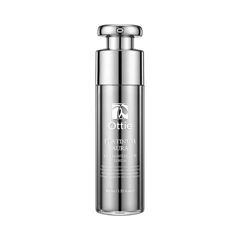 Ottie Platinum Aura Подмладяващ серум за лице с черен хайвер и платина
