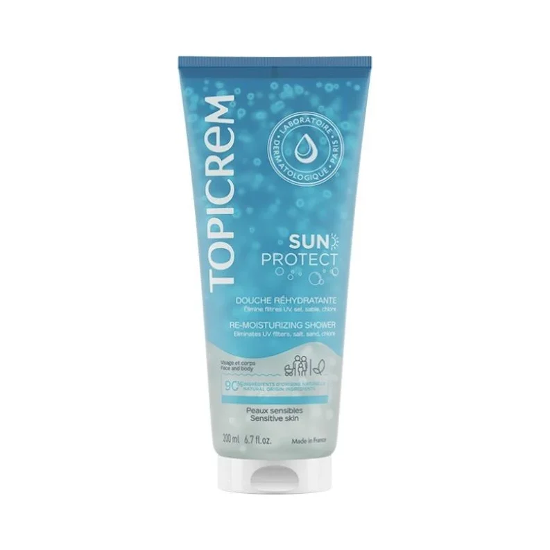 Topicrem Sun Protect Измивен душ гел за след слънце за лице и тяло