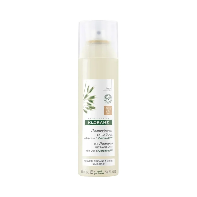 Klorane Oat & Ceramide Сух шампоан за тъмна коса