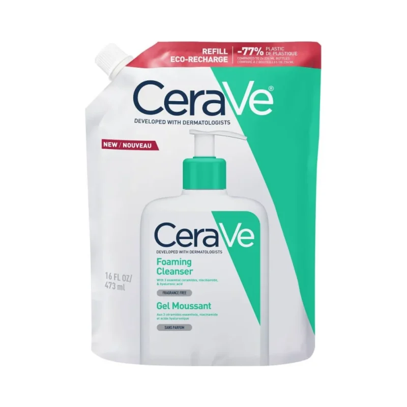 CeraVe Измиваща гел-пяна за лице и тяло, пълнител