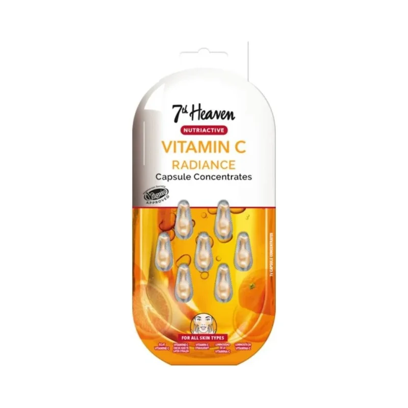 7th Heaven Капсули с озаряващ концентрат Nutriactive Vitamin C, 7 броя
